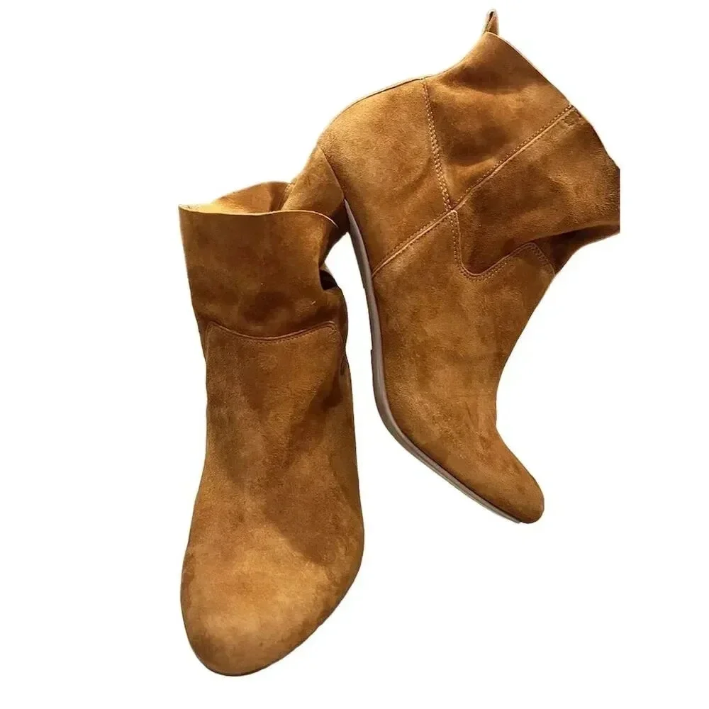 Sole Society Women's Laurel Ankle Booties Brown Suede‎ Size 8